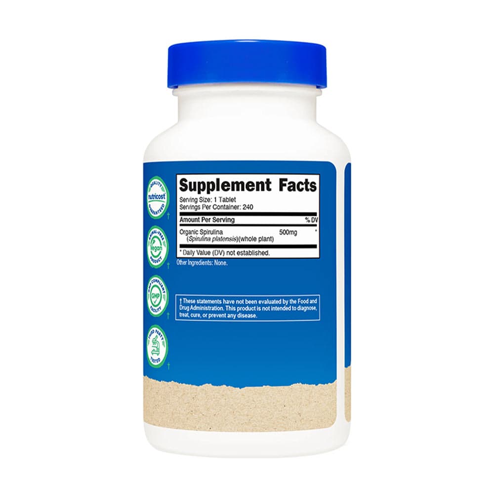 Nutricost - Organic Spirulina - 240 Tabs