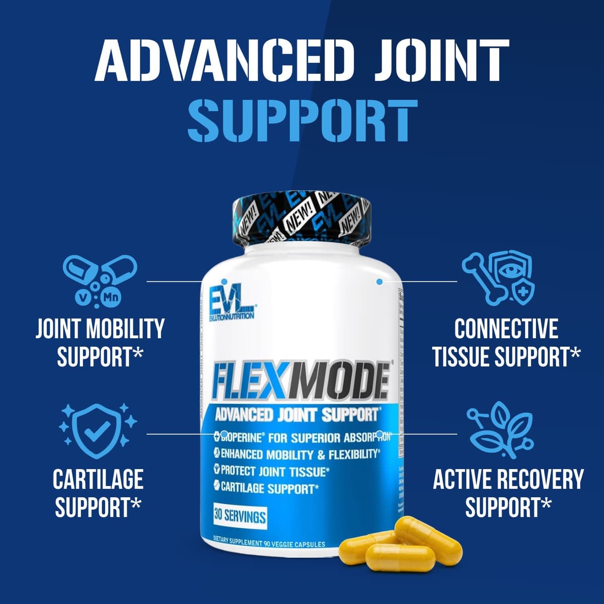 EVLution Nutrition - Flex Mode - 90 Caps