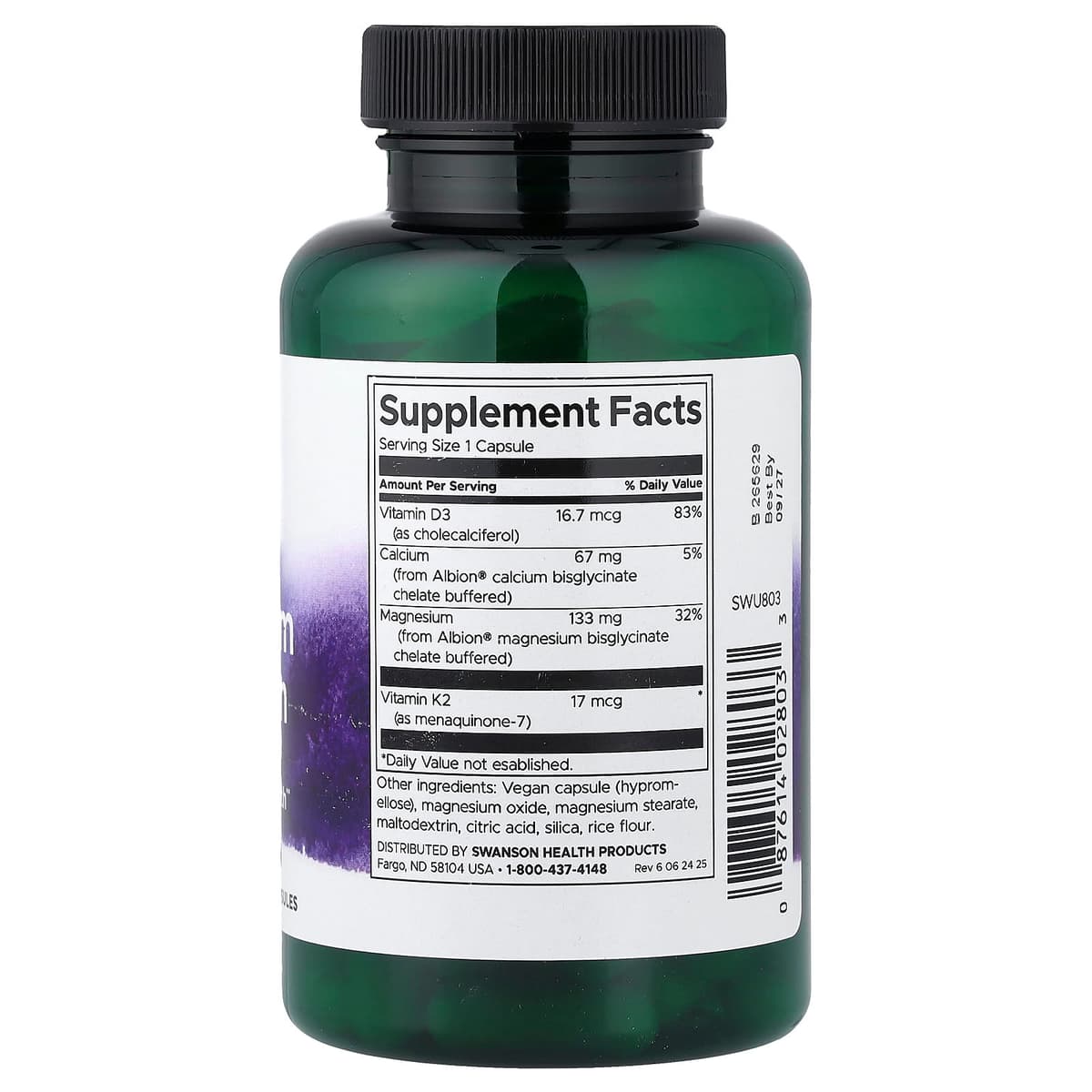 Swanson - Chelated Magnesium & Calcium with Vitamins D3 & K2