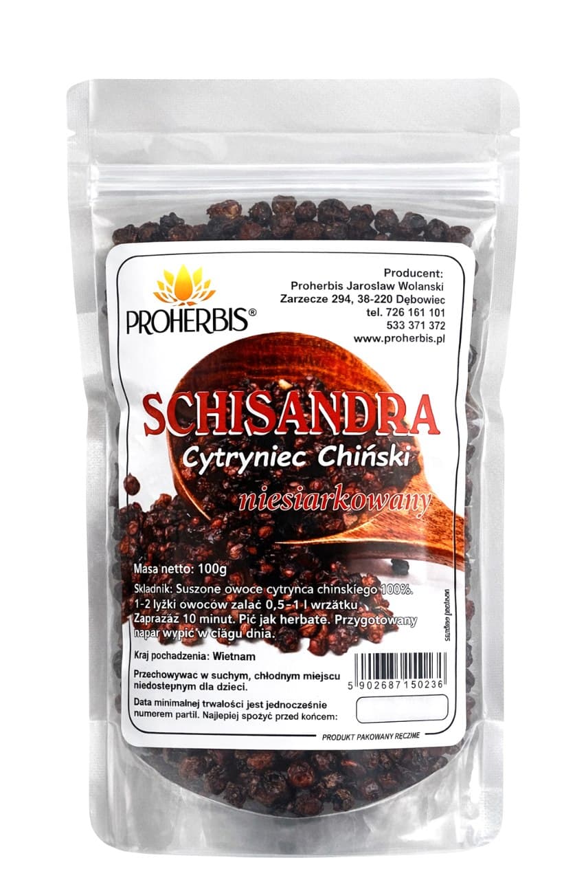 Proherbis - Schisandra Chinese Magnolia Vine - 100g – Proherbis förpackning
