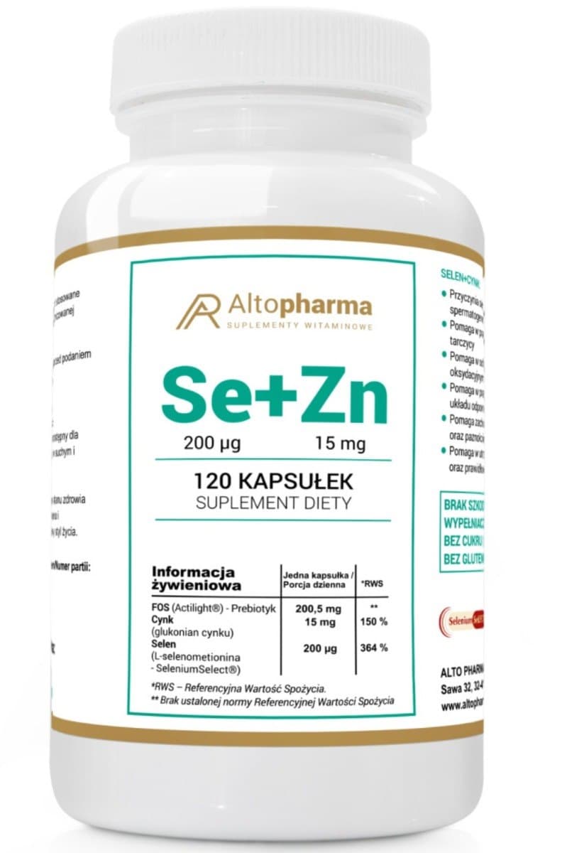 Altopharma - Se+Zn - 120 Caps – Altopharma förpackning