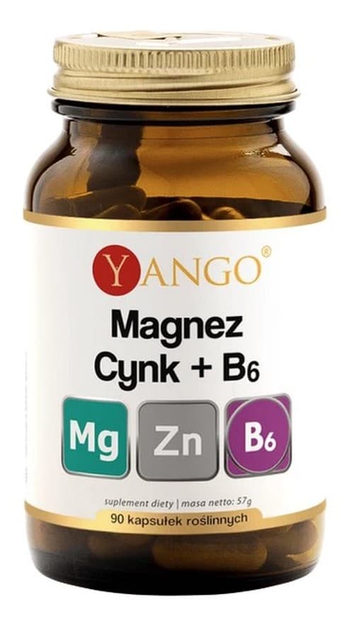 Yango - Magnesium + Zinc + Vitamin B6 - 90 Caps – Yango förpackning