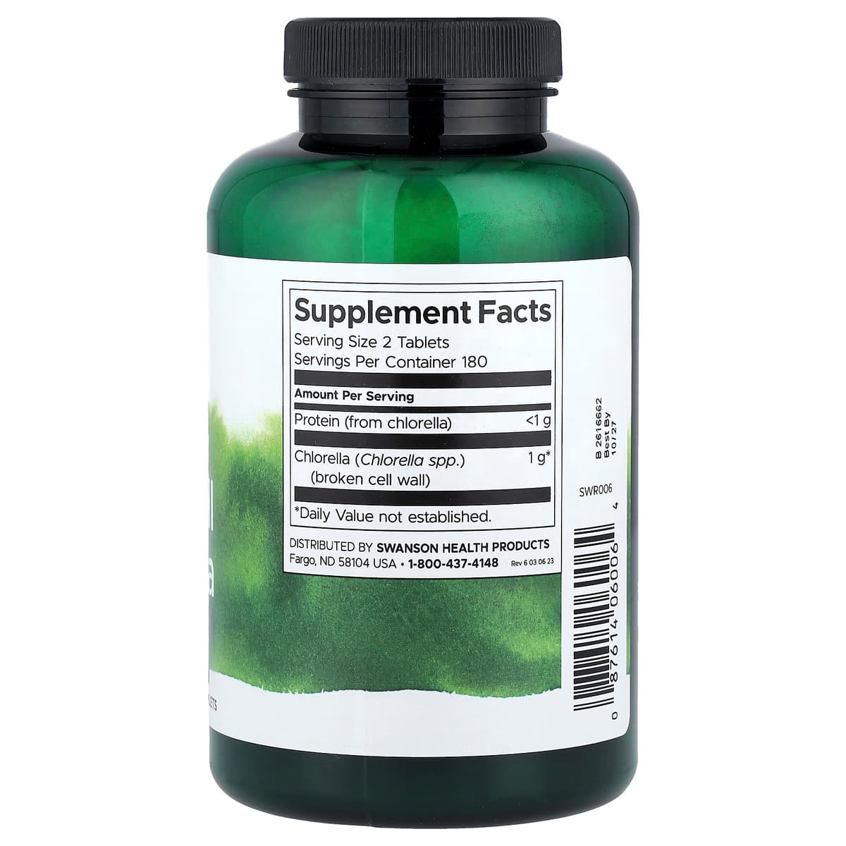 Swanson - Broken Cell Wall Chlorella - 360 Tabs