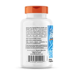 Doctor's Best - Natural Vitamin K2 Mk7 With Menaq7 Plus D3 - 60 Vcaps
