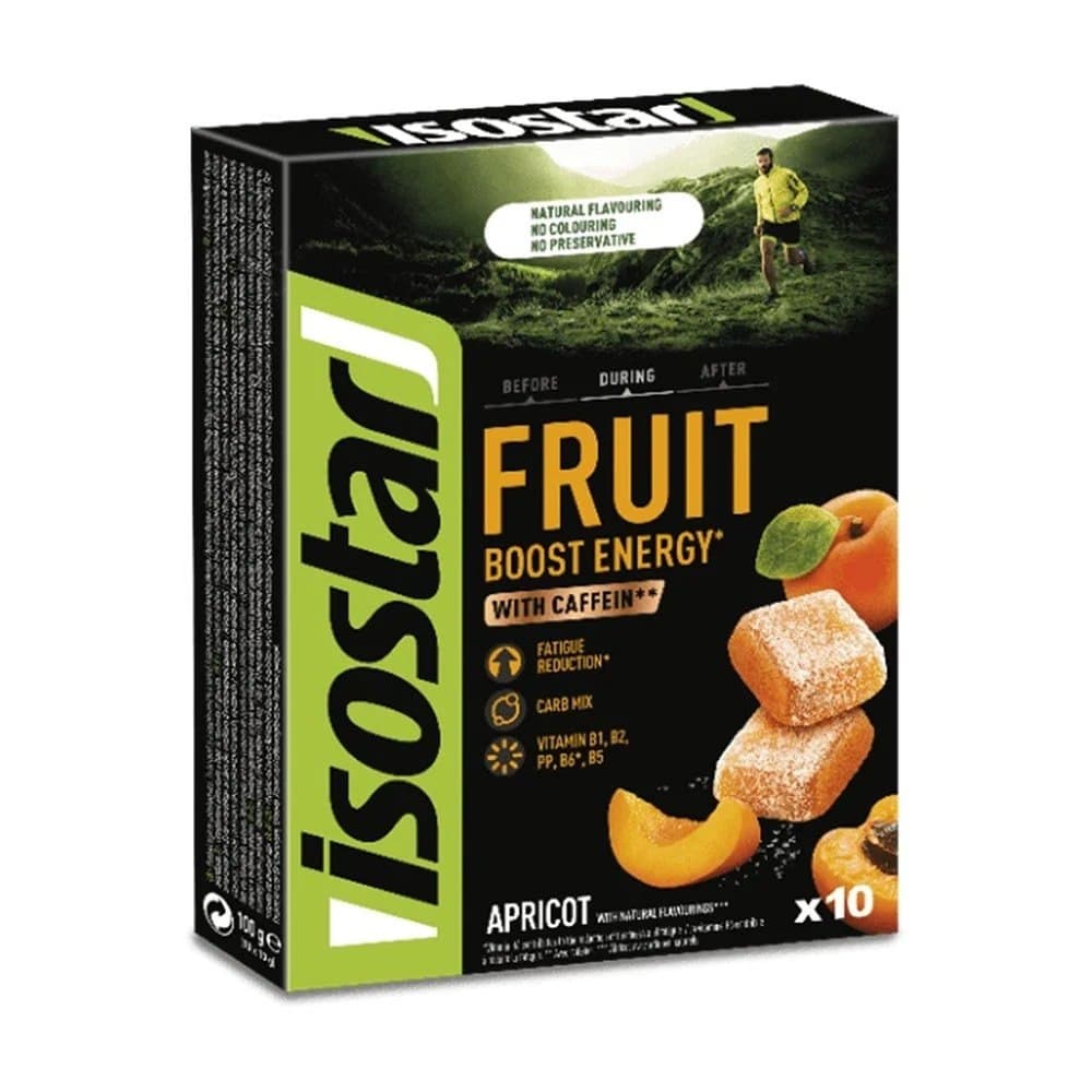 Isostar - Fruit Boost Energy with Caffeine - 10x10g – isostar förpackning