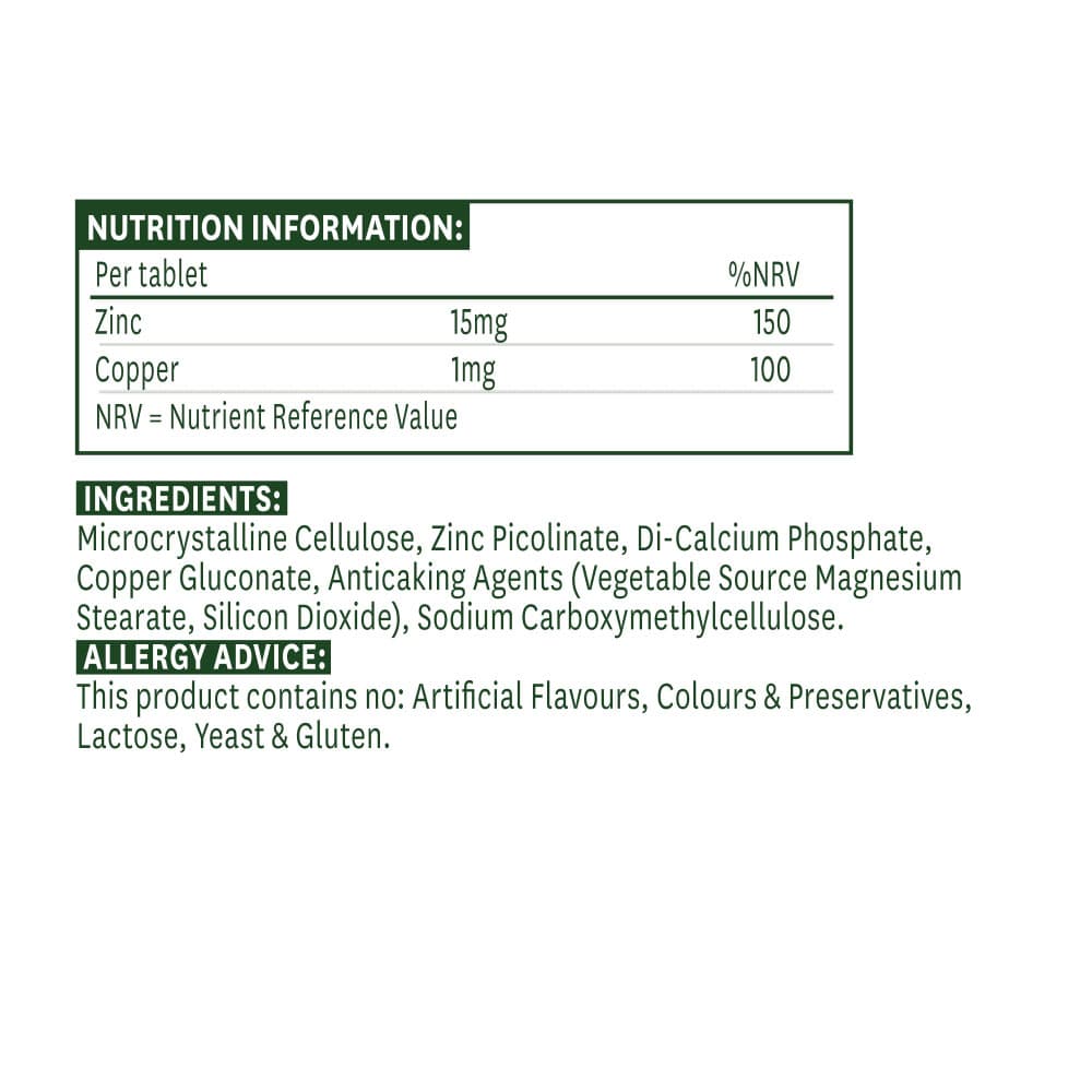 Nature's Aid - Zinc Picolinate - 30 Tabs