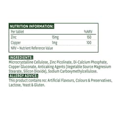 Natures Aid - Zinc Picolinate - 30 Tabs
