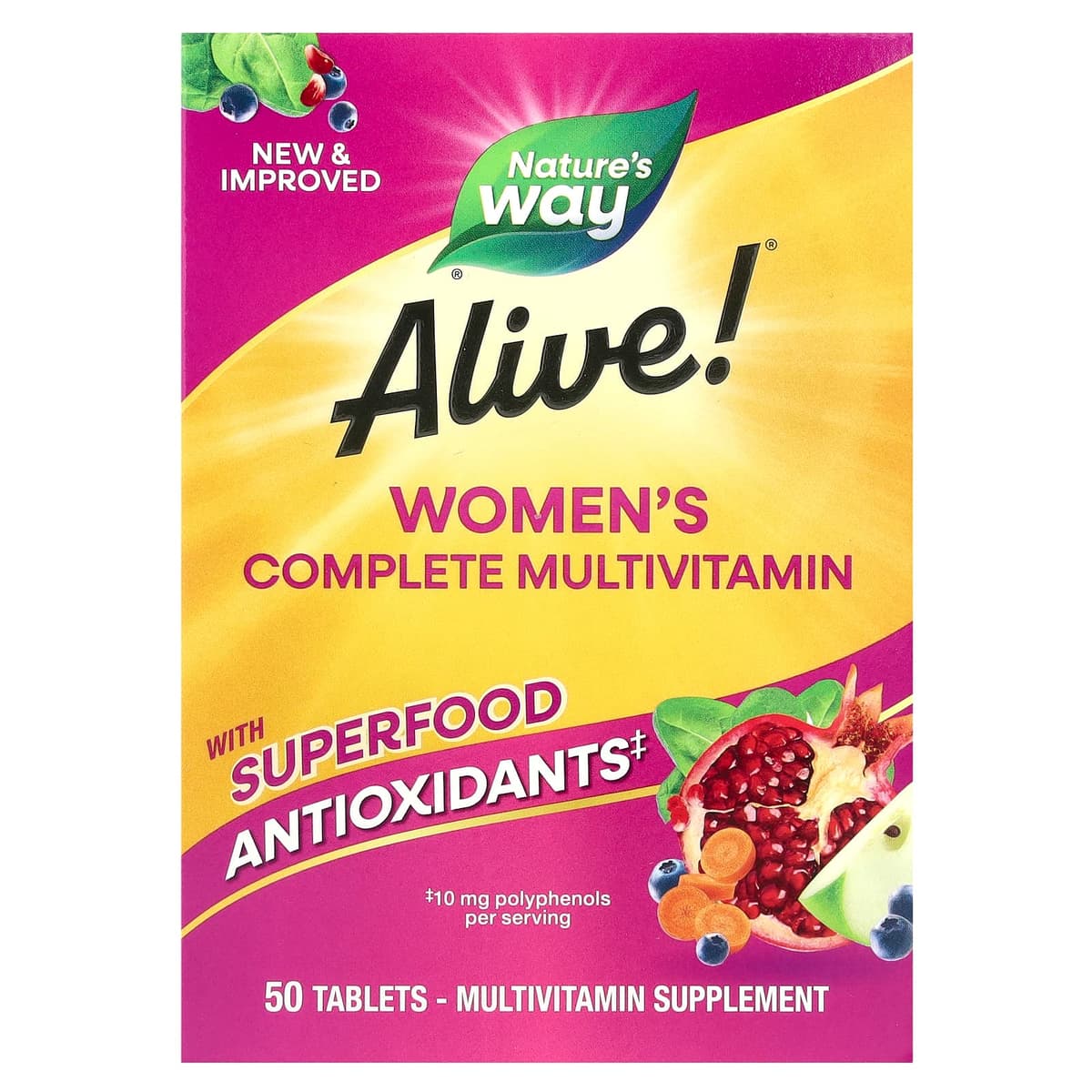 Alive! Women's Complete Multivitamin - 50 Tablets (KORT DATUM 2026-09-30)