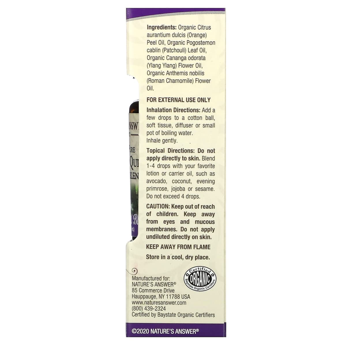 Nature's Answer - Peace & Quiet Essential Oil Blend