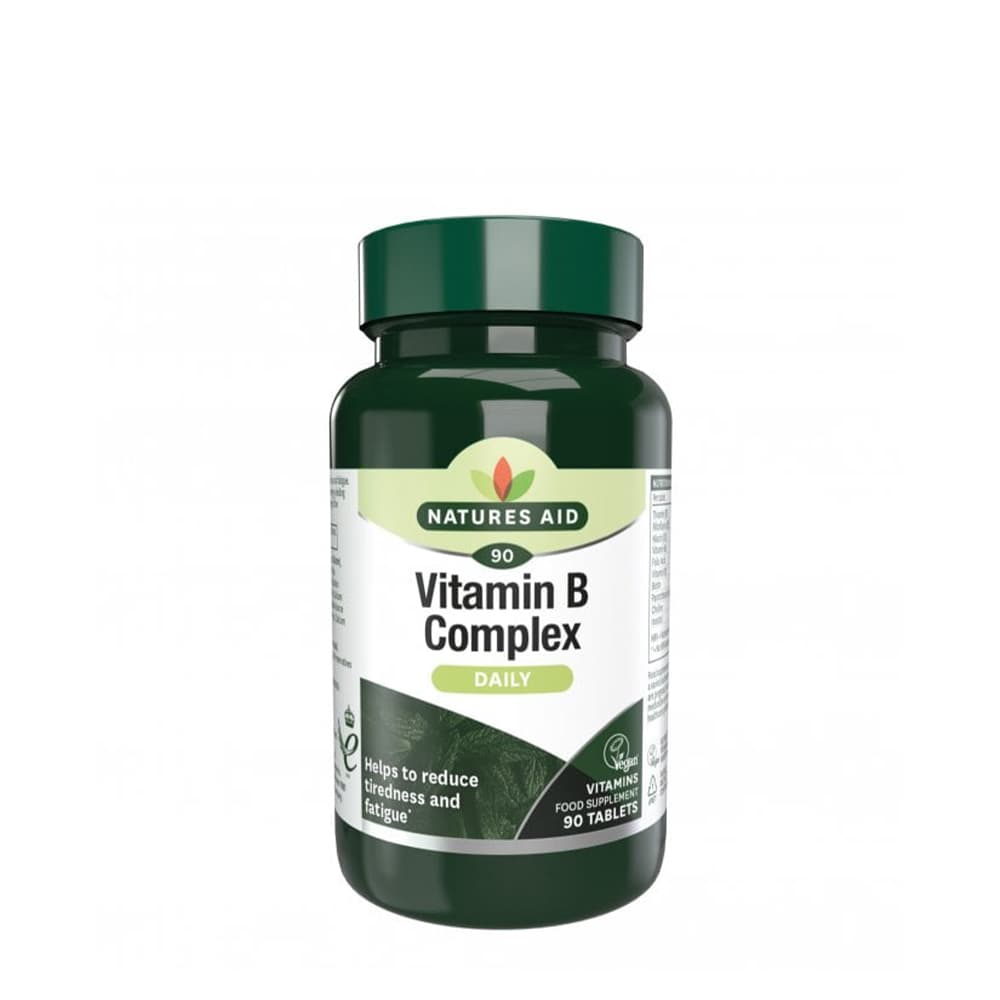 Natures Aid - Vitamin B Complex - 90 Tabs – Nature's Aid förpackning