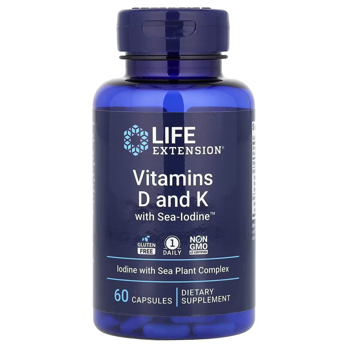 Life Extension - Vitamins D And K With Sea-Iodine - 60 Caps