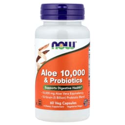 NOW Foods - Aloe 10,000 & Probiotics - 60 Vcaps