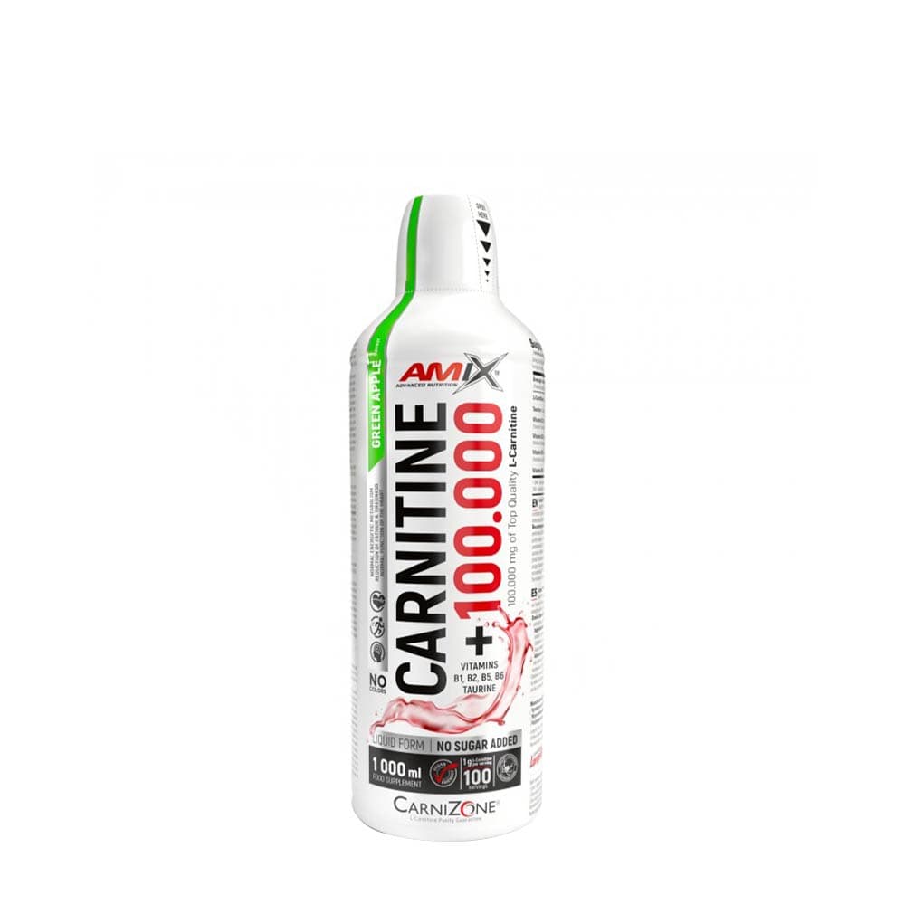 Amix - Carnitine 100.000, Green Apple - 1000ml – Amix förpackning
