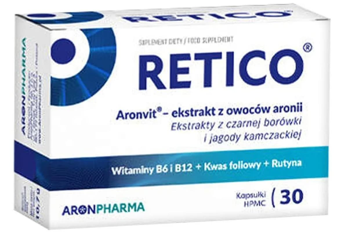 AronPharma - Retico - 30 Caps – Aronpharma förpackning