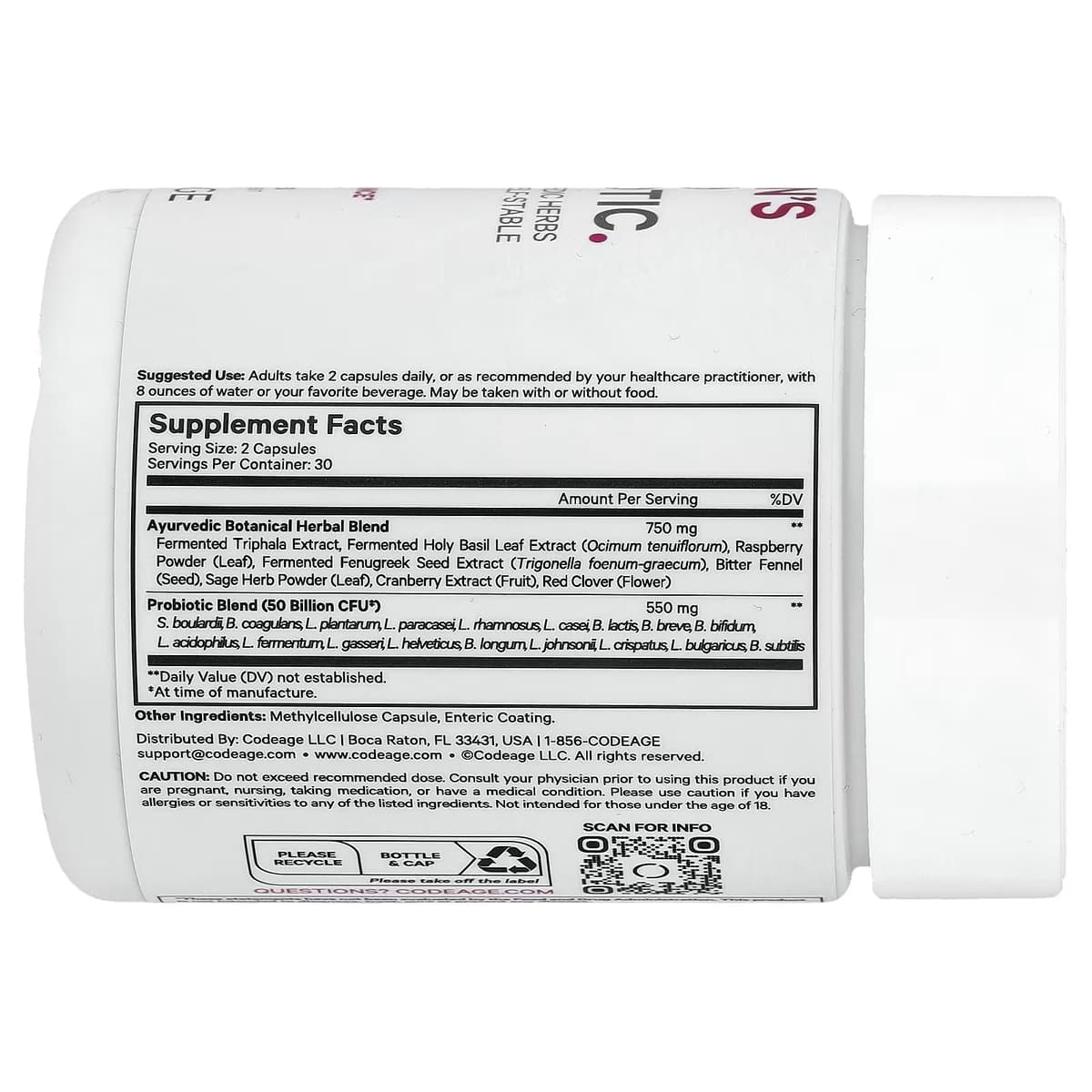 Codeage Women'S Sbo Probiotic - 60 Vcaps - 60 Vegetable Caps