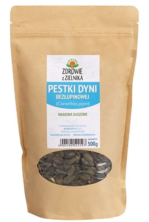 Zdrowie Z Zielnika - Pumpkin Seeds Hulled - 500g – Zdrowie Z Zielnika förpackning