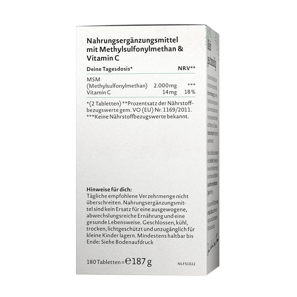 Nature Love - MSM With Vitamin C - 180 Tabs