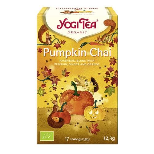 Yogi Tea - Pumpkin Chai - 17 Teabags (1.9g), 32.3g – Yogi Tea förpackning