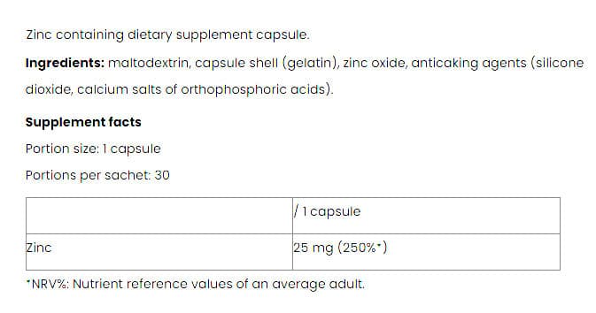 Nutriversum - Zinc - 30 Caps