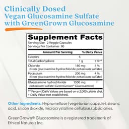Doctor'S Best - Vegan Glucosamine With Greengrown, 1500mg - 180 Vcaps