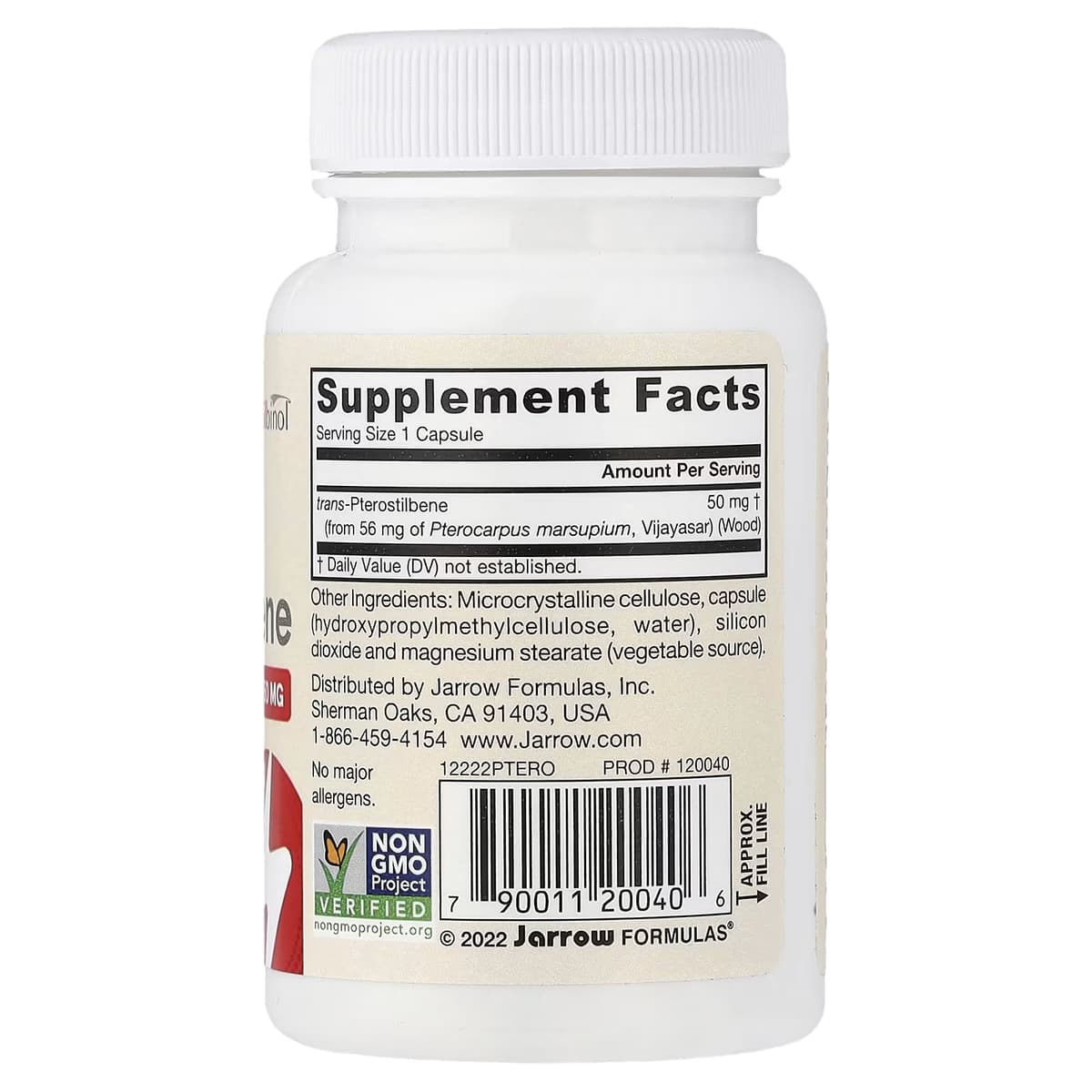 Jarrow Formulas - trans-Pterostilbene - 60 Veggie Capsules