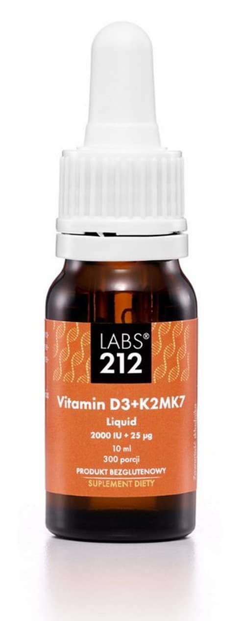 Labs 212 - Vitamin D3 + K2 Mk7 Liquid - 10ml