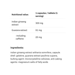 Allnutrition - Ashwagandha + Guarana - 30 Servings