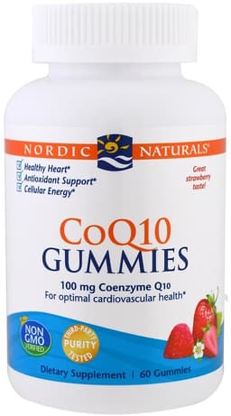 Nordic Naturals - CoQ10 Gummies, 100mg Strawberry - 60 Gummies