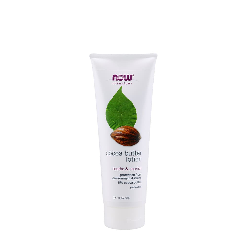 NOW Foods - Solutions - Cocoa Butter Lotion - 237ml – NOW Foods förpackning