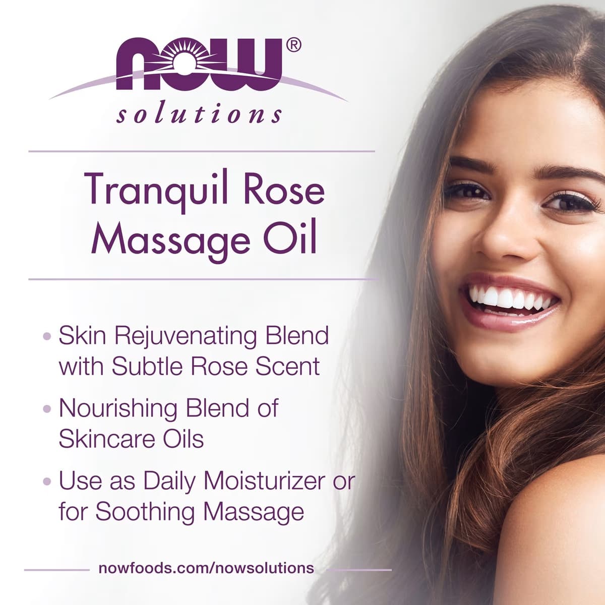 Now Foods - Tranquil Rose Massageolie - 237ml
