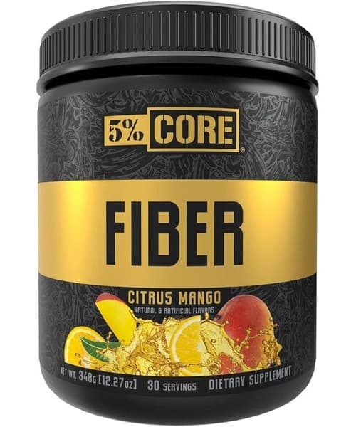 5% Nutrition - Fiber Core Series Citrus Mango - 340g – 5% Nutrition förpackning