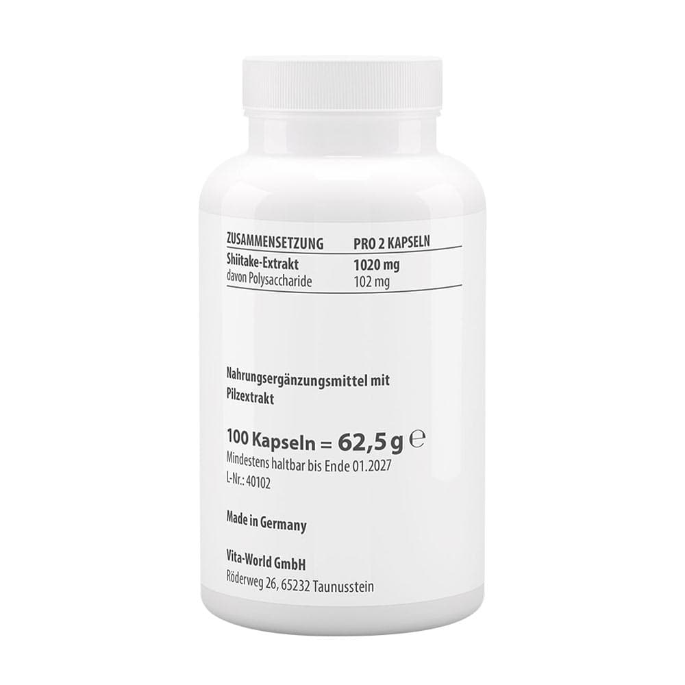 Vitaworld - Shiitake Ekstrakt - 100 Kapsler