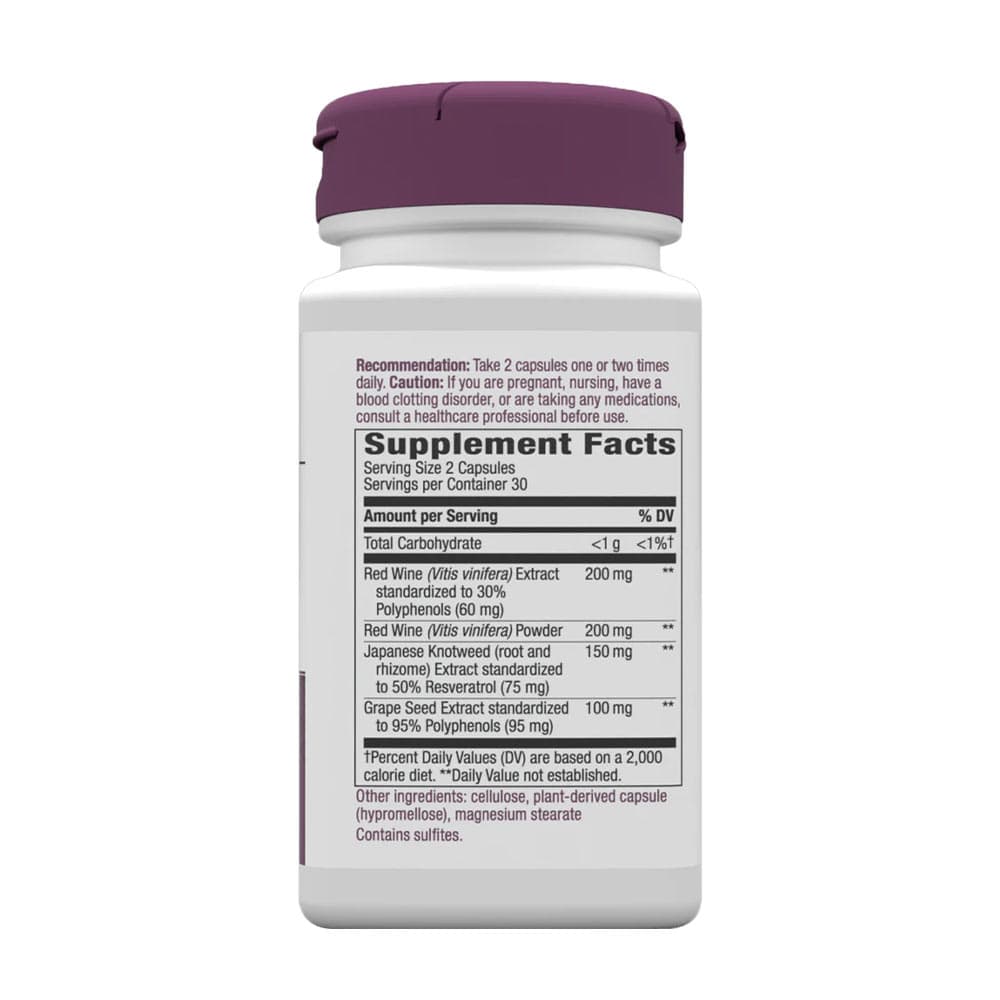 Nature'S Way - Resveratrol - 60 Kapsler