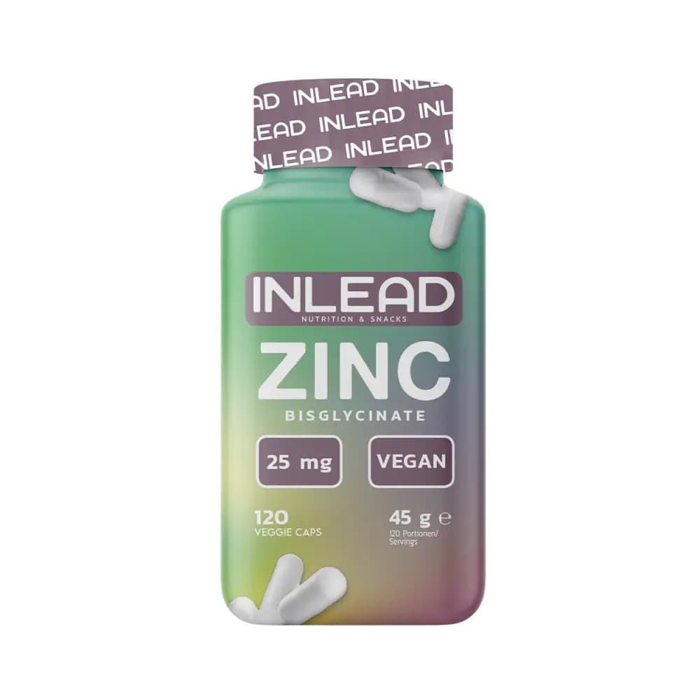 Inlead - Zink Bisglycinat - Uden smag - 120 Vcaps – Inlead emballage