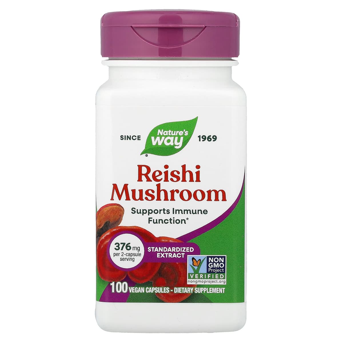 Nature'S Way - Reishi Mushroom - 100 Vcaps