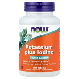 NOW Foods - Potassium Plus Iodine - 180 Tabs