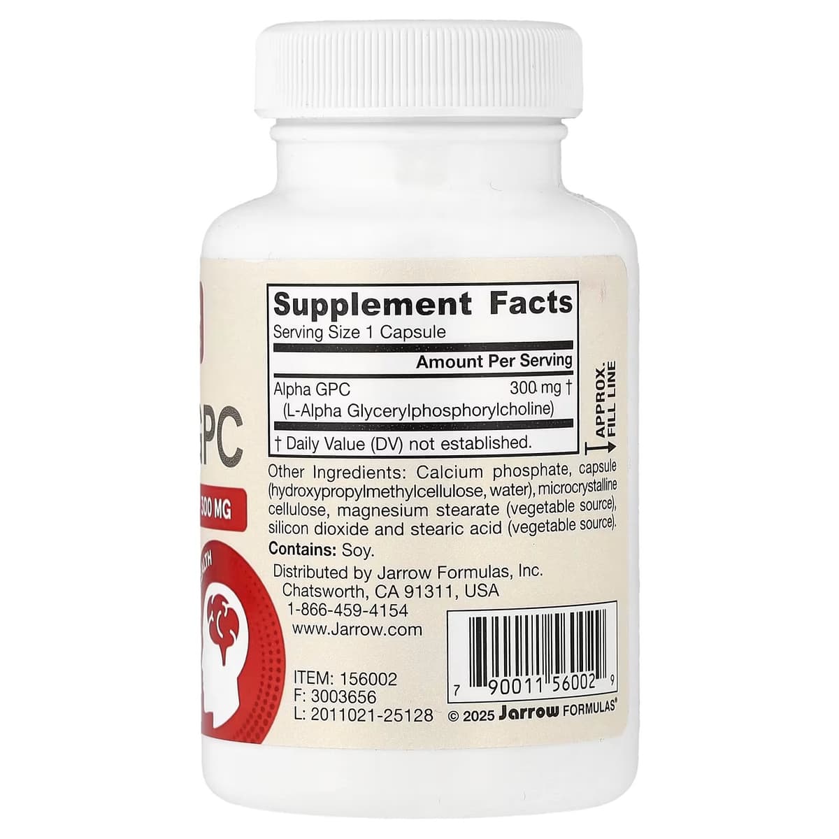 Jarrow Formulas - Alpha GPC - 60 kasviskapselia