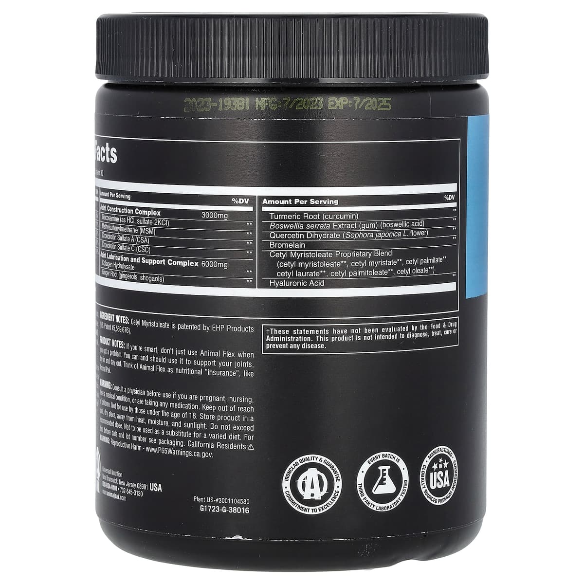 Universal Nutrition - Flex - Comprehensive Joint Support - 369g