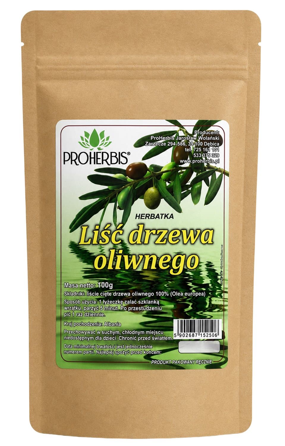 Proherbis - Olive Leaf - 100g – Proherbis förpackning