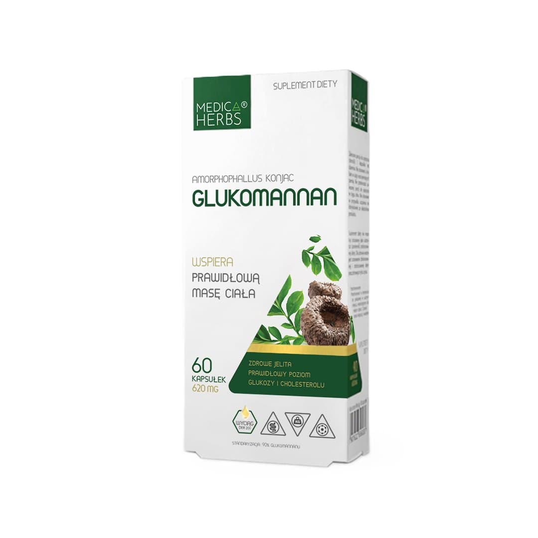 Medica Herbs - Glucomannan - 60 Caps – Medica Herbs förpackning