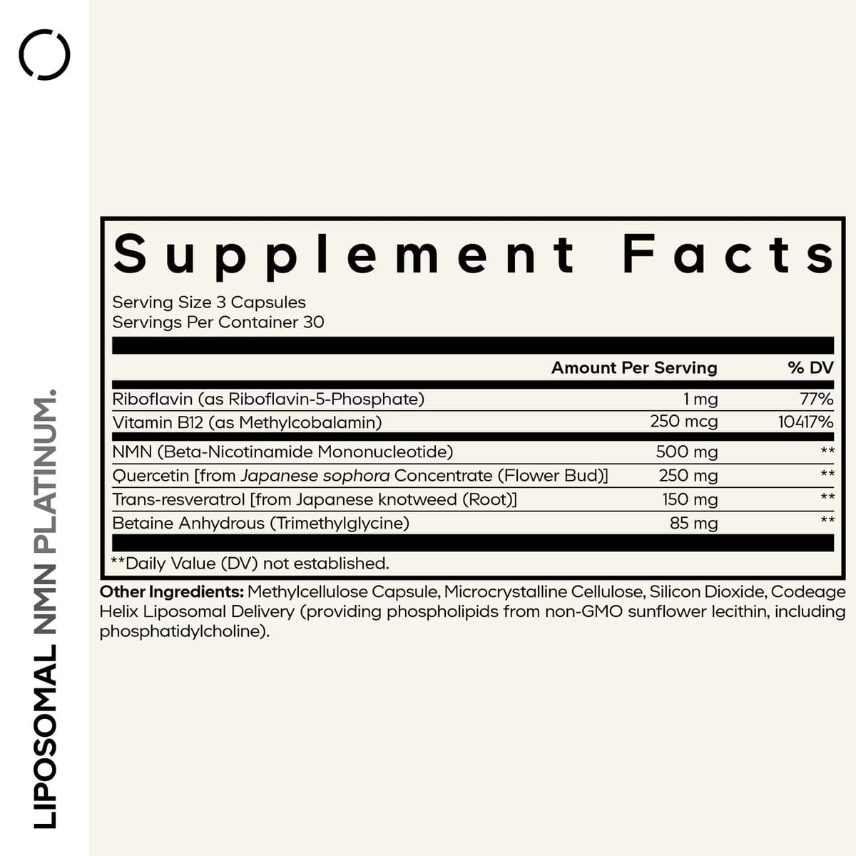 Codeage - Liposomal NMN Platinum - 90 Vegetable Capsules