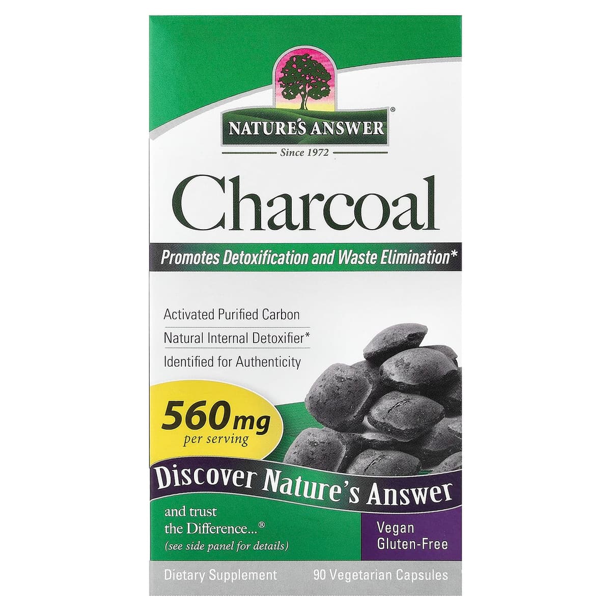 Nature's Answer - Charcoal - 90 Vcaps