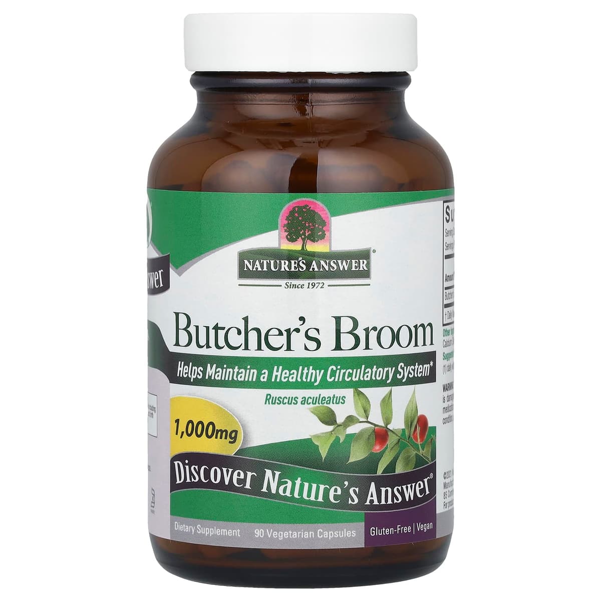 Nature'S Answer - Butchers Broom Root - 90 Vcaps