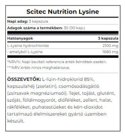 Scitec Nutrition - Lysine - 90 Sgels Caps
