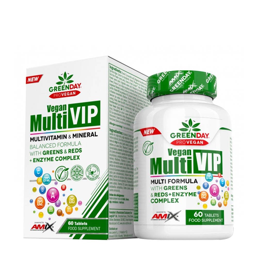 Amix (Greenday Provegan) - Vegan Multivip - 60 Tabs – Amix förpackning