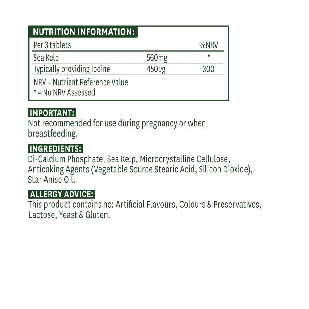 Nature's Aid - Sea Kelp - 180 Tabs