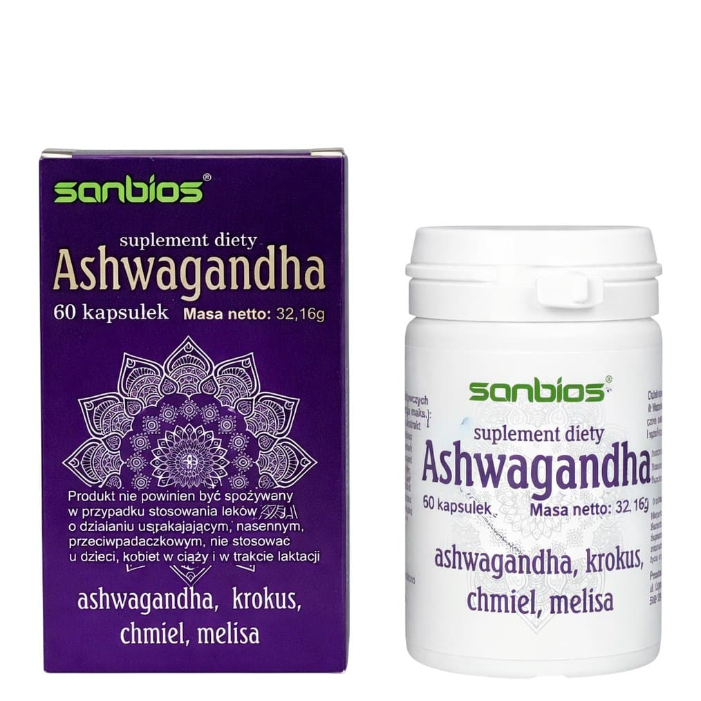 Sanbios - Ashwagandha - 60 Caps – Sanbios förpackning