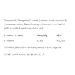 Jutavit - Vitamin B1 - 60 Tabs