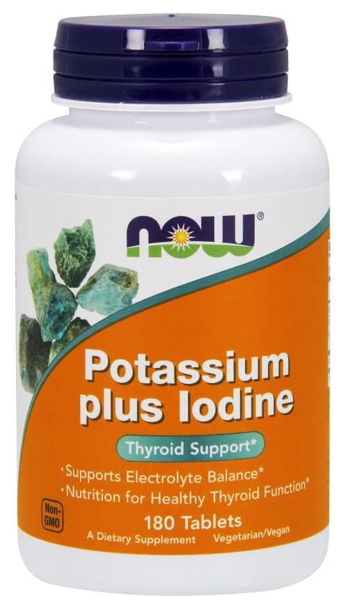 NOW Foods - Potassium Plus Iodine - 180 Tabs – NOW Foods förpackning