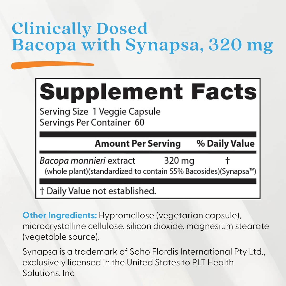 Doctor's Best - Bacopa with Synapsa - 60 Veggie Caps